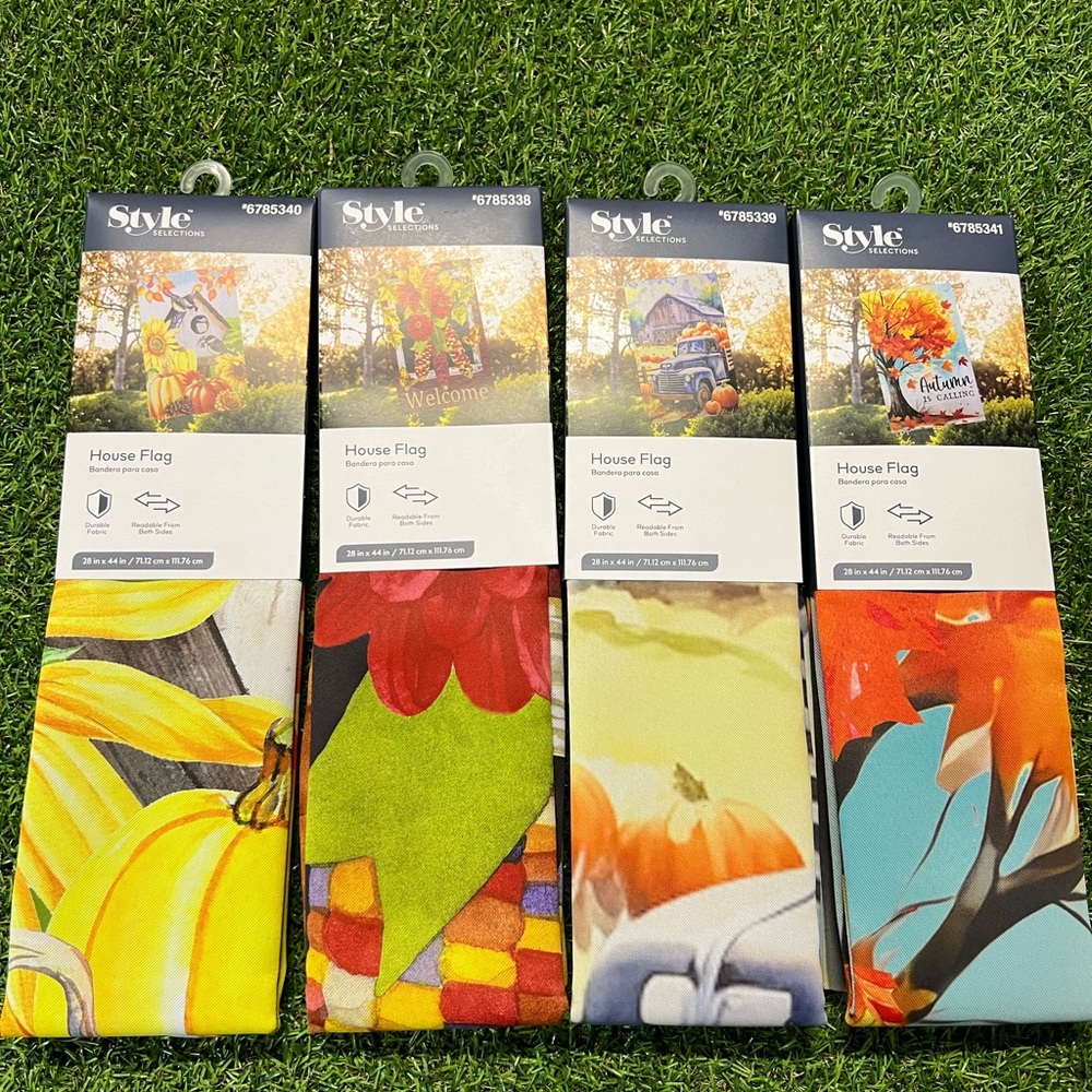 Colorful Seasonal House Flags Set